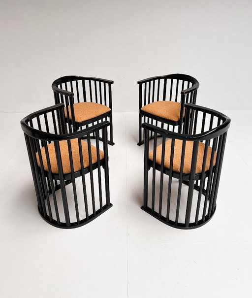Set van 4 model 728 stoelen van Josef Hoffmann, 1906