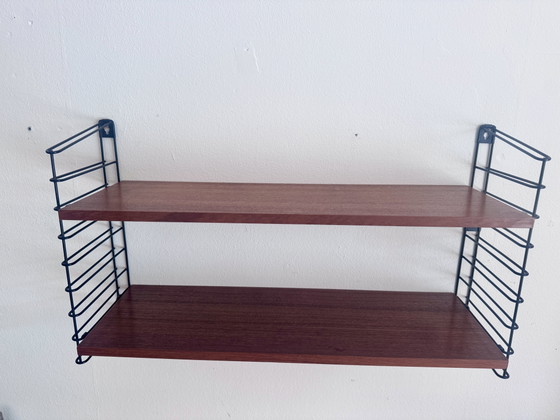 Image 1 of Portaoggetti da parete vintage in teak Tomodo