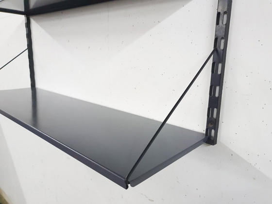 Image 1 of Metalen Tjerk Reijenga voor Pilastro boekenplanken, Nederland 1950's