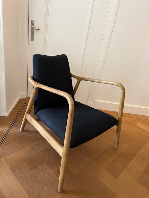 Pols Potten Stoel Charles 80 cm Zwart/Teak 
