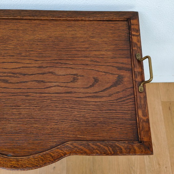 Image 1 of Meuble à thé/meuble d'appoint ancien avec plateau amovible.