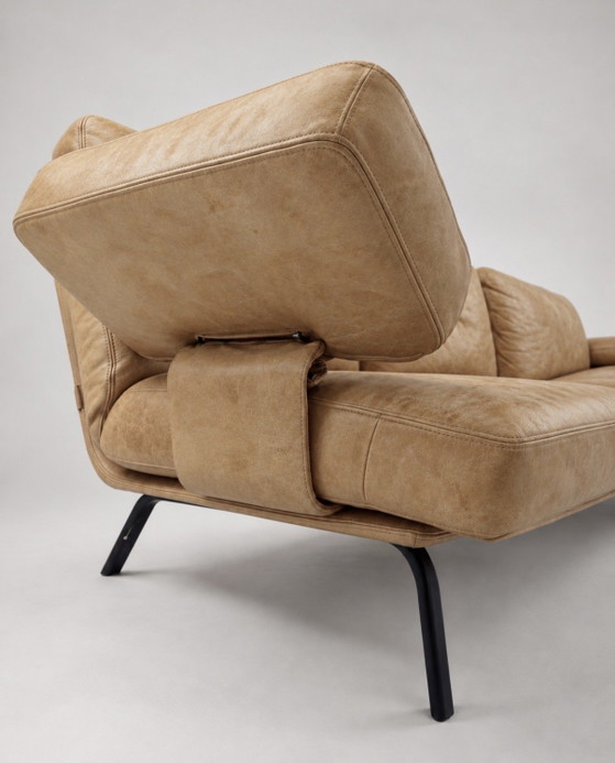 Durlet Newport — Alain Monnens — Leren 3-Zitsbank – 3-5 zitsbanken, Leather, Metal (photo 3 of 9)