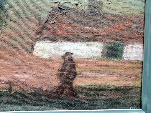 Dipinto ad olio Constant Permeke "Scena di villaggio"