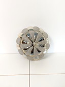XXL Vintage Clear Glass Ceiling Light / Mid Century Modern Sconce / Flush Mount Wall Lamp / Hand Blown Glass / Yugoslavia / 1970