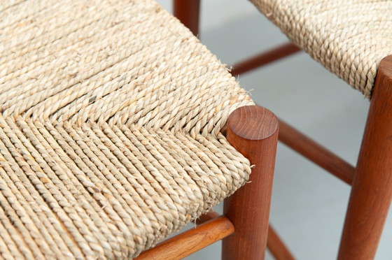 Image 1 of 4 sillas de comedor de teca de Peter Hvidt y Orla Mølgaard-Nielsen para Søborg Møbelfabrik (años 50)