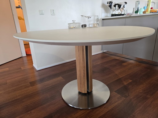 Beige organic dining table