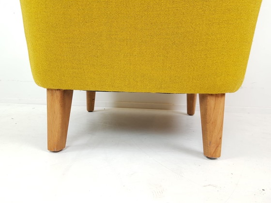 Image 1 of Vintage Artifort Theo Ruth Geel Heren Model | Nieuw Gestoffeerd Wol De Ploeg