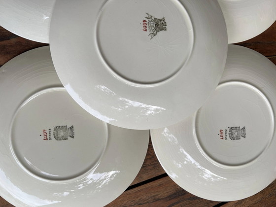5 vintage Gien dessertborden, model 4607 – Servies, Porselein (photo 5 of 14)