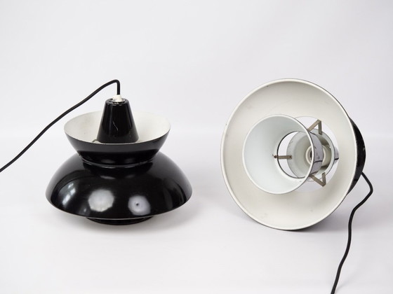 Coppia di 2 lampade vintage danesi in stile Doo Wop, di Henning Klok e Louis Poulsen, anni '50. (photo 2 of 20)