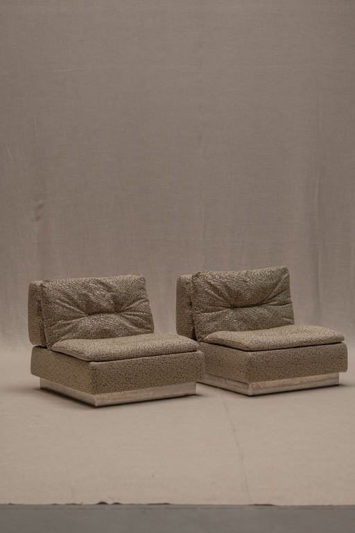 Fauteuil uit het ruimtetijdperk van het Italiaanse Saporiti, 1970