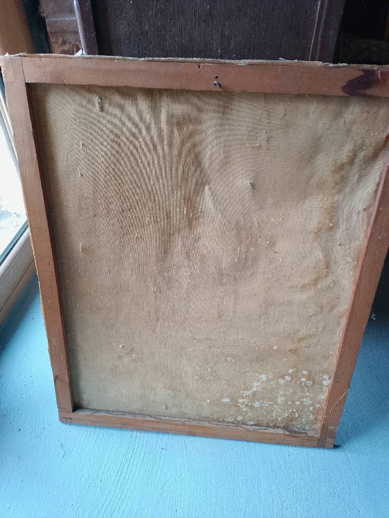 Image 1 of Antiguo óleo sobre lienzo castillo Firmado 1970