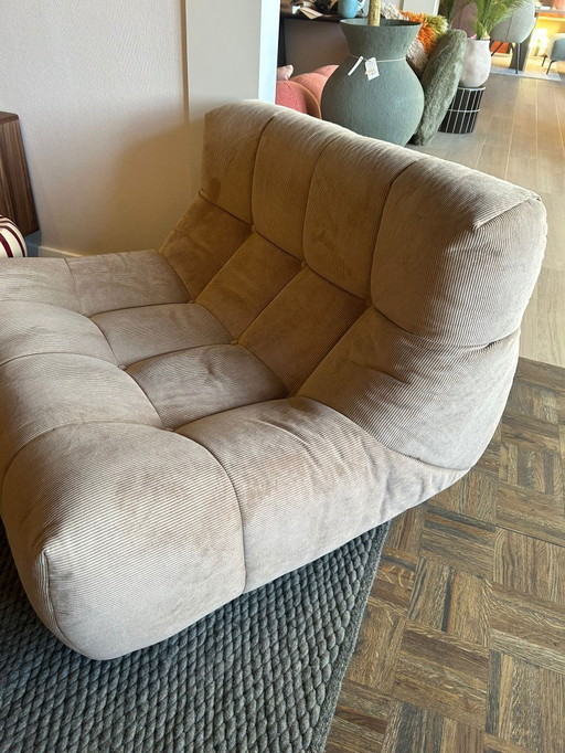 HK Living - Fauteuil relax - Velours côtelé, marron