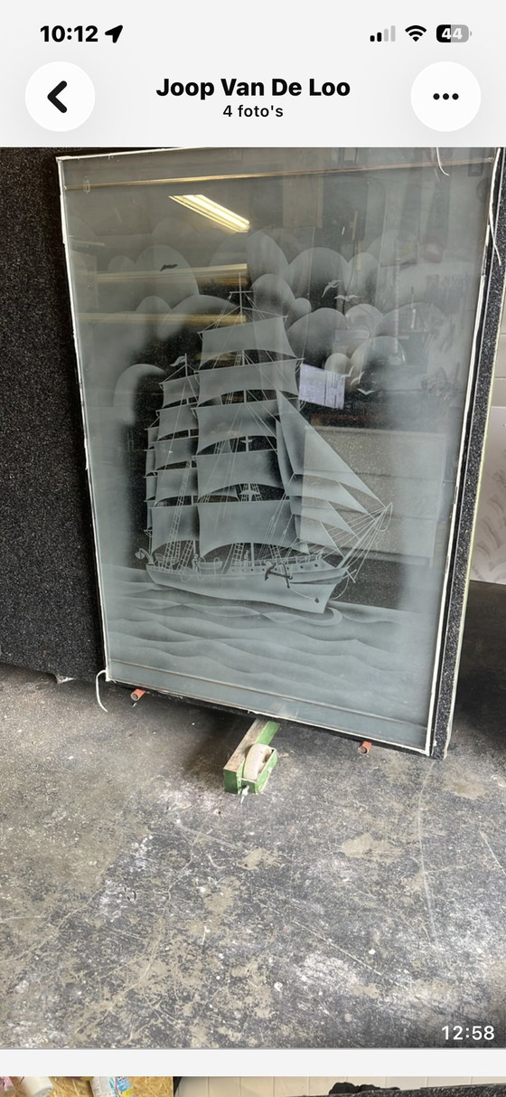 Image 1 of Sandblasted window