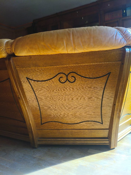 Divano in stile Art Nouveau di origine olandese – Taller artesano holandés, Divani angolari, Leather, Metal (photo 12 of 22)