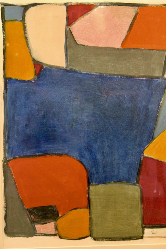 Anneke Umbgrove, ‘Composition Landscape’, Acrílico sobre papel, Firmado, Pinturas y dibujos, Vidrio, Dorado (foto 3 de 8)