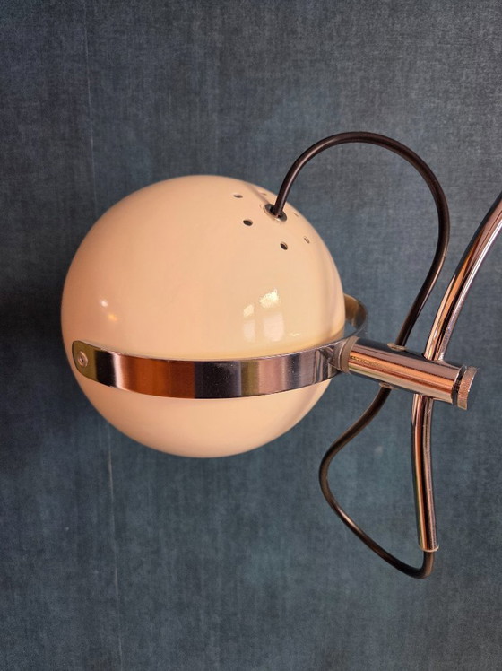 Image 1 of Vintage floor lamp - Arc lamp | cream white - 1970s