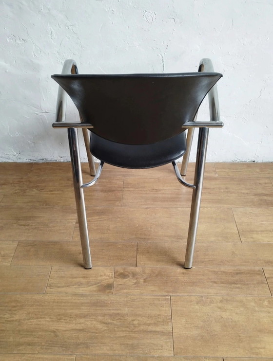 10 sedie Brayton – Sedie da pranzo, Leather, Chrome (photo 3 of 5)