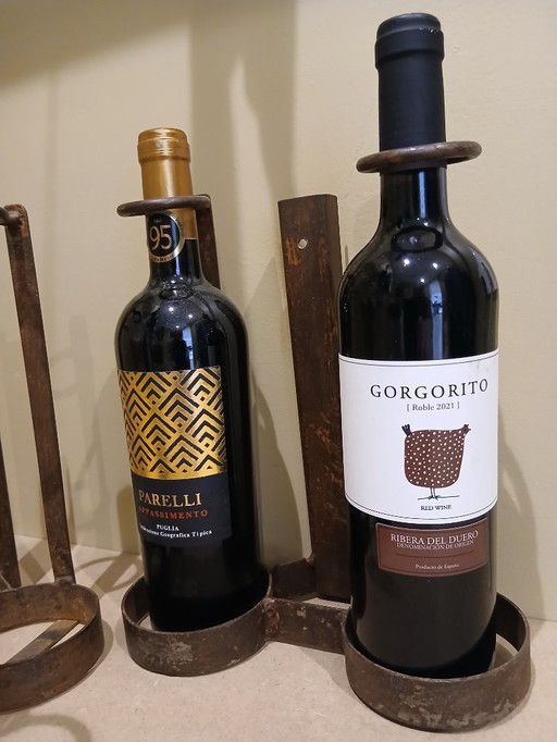 Portabottiglie da parete vintage, 3 pezzi per € 40,00