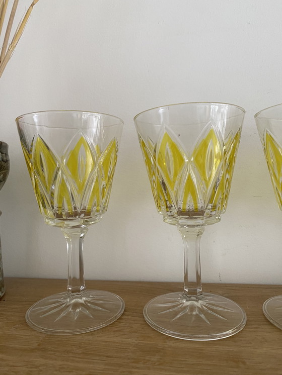 Image 1 of Vintage kristallen Franse wijnglazen