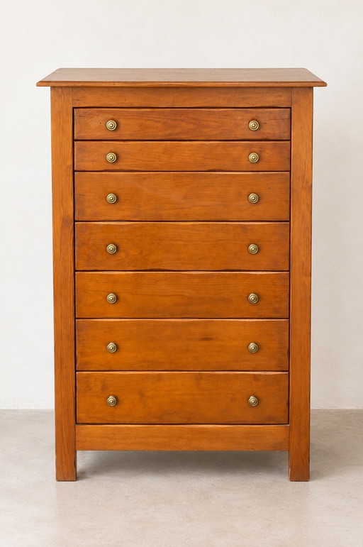 Semainier chiffonnier 7 tiroirs français vintage