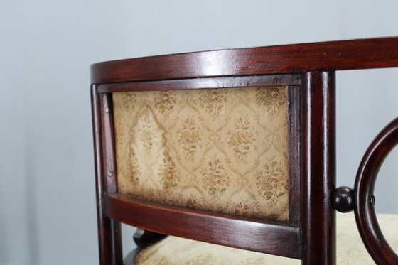 Image 1 of Josef Hoffmann Variation of Art Nouveau "Fledermaus" Sofa by Fischel