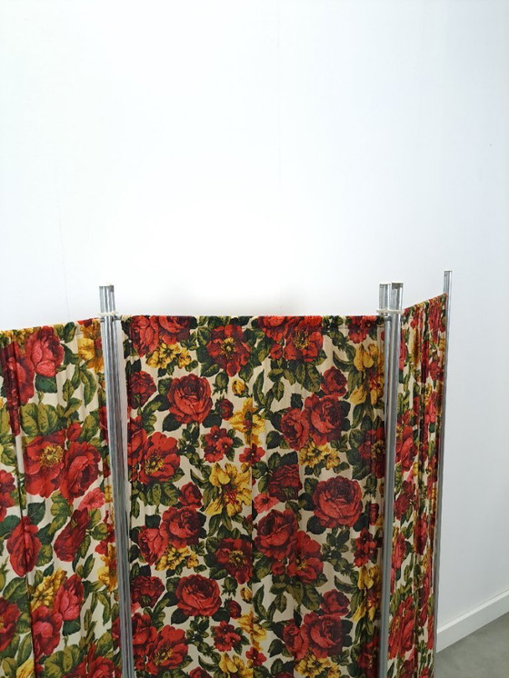 Image 1 of Mobile bar vintage con bancone estensibile e piano in vetro