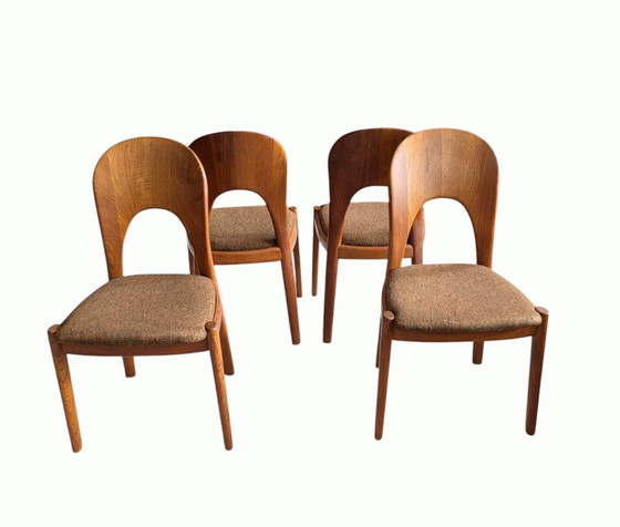 Image 1 of Vintage set of 4 Danish dining chairs, Niels Koefoed