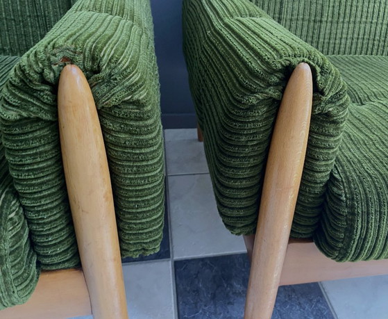 Image 1 of Set van 2 groene relaxstoelen uit de jaren 60