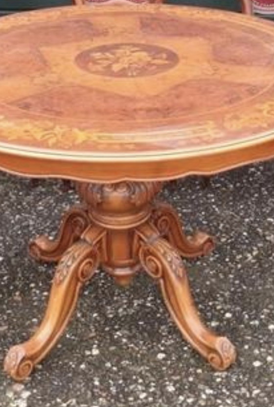 Image 1 of Barok eetkamer met 6 stoelen