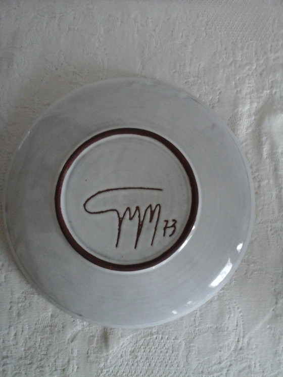 Image 1 of Keramisch bord Vallauris van Robert Auguste/Gyne Gausserand 1970 (22cm)