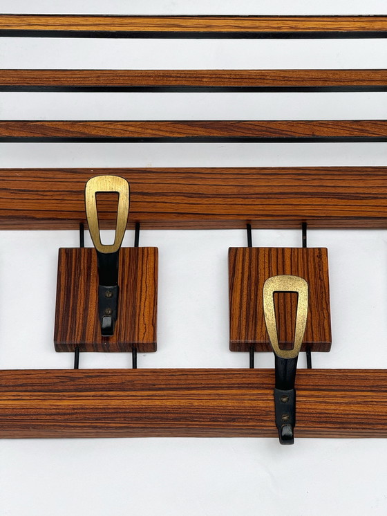 Image 1 of Appendiabiti vintage olandese BroVorm Haarlem in teak, stile Mid-Century Modern (MCM).