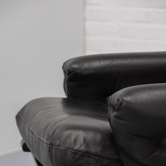Image 1 of Sillón de cuero estilo escandinavo de los años 70