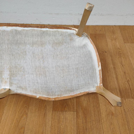 Banc Vintage Brocante Rococo Queen Ann pour Hall et Boudoir – Textile (photo 20 of 20)