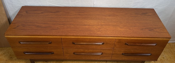 Image 1 of Mid-Century Retro Vintage Teak Sideboard 1960s 6-Drawer Storage Stylish & Functional