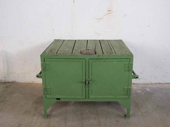Image 1 of Vintage Workbench Coffe Cabinet Industrial Design 