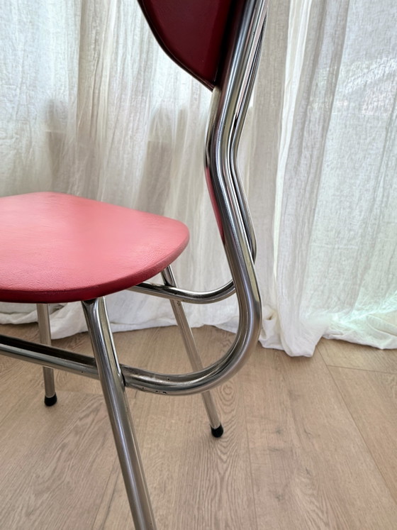 Image 1 of Sedie vintage Brabantia con struttura tubolare (4 pezzi) – Rivestimento in pelle Skai