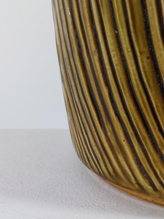 Image 1 of Large yellow vintage ceramic floor vase, Carstens Tönnieshof