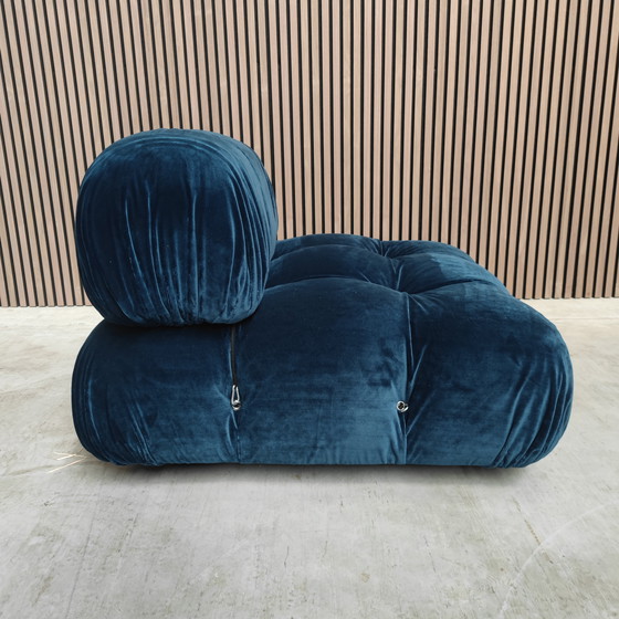 Image 1 of Modulo Camaleonda vintage B&amp;B Italia in velluto blu/microfibra