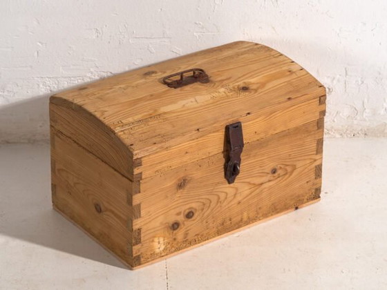 Baule da viaggio antico con serratura in ferro battuto (c.1900) #1 – Armadi contenitori, Rustic (photo 12 of 40)
