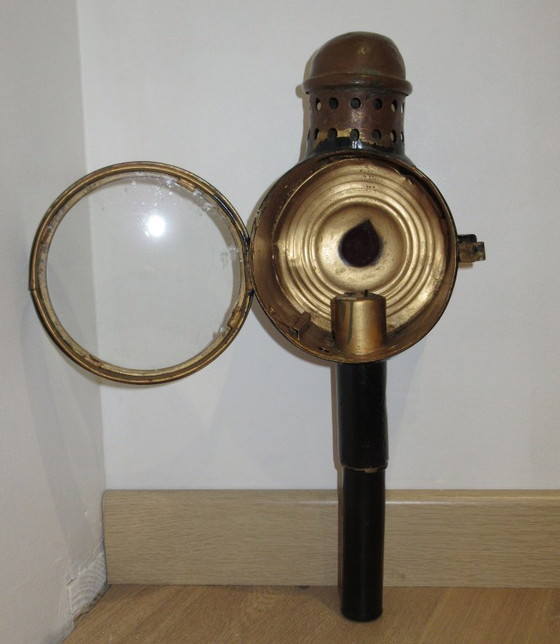 Antique Candle Stagecoach Carriage Cabriolet Lantern 19th Century – Decorative Objects, Glass, Metal (photo 4 of 5)