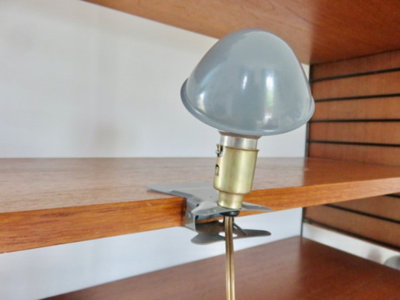 Image 1 of Neue, ungetragene, pilzförmige Klemmlampe aus einem Geschäft. 1970