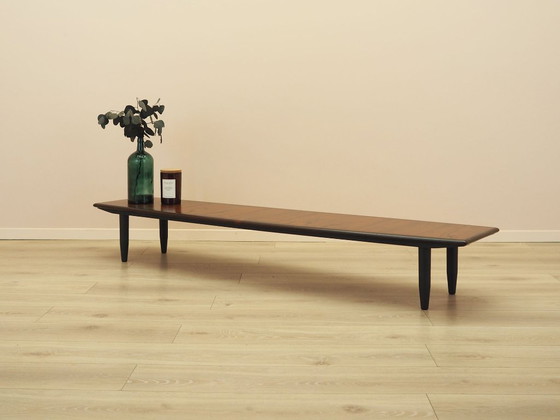 Dänisches Lowboard aus Palisanderholz mit schwarzen Beinen – Flaches Mid-Century-Modern-Design, 1970er Jahre (photo 3 of 9)