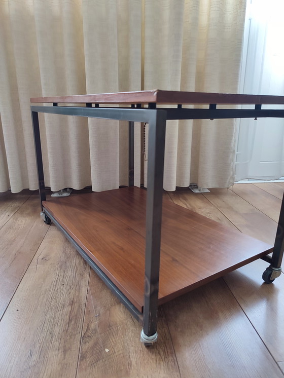 Image 1 of Tavolino vintage con carrello su ruote