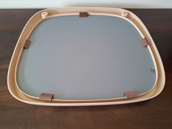 Image 1 of Vintage kunststof wandspiegel, mooi design jaren 70