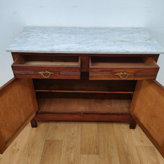Image 1 of Vintage antique dresser/sideboard with marble top.