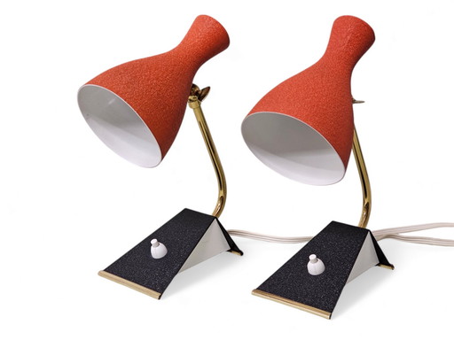Pair of bedside lamps / table lamps, Mid-Century