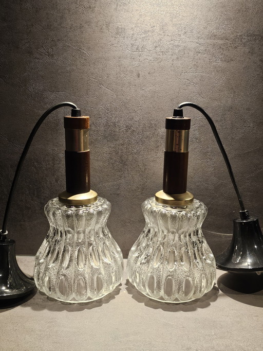 2 lámparas colgantes vintage años 60