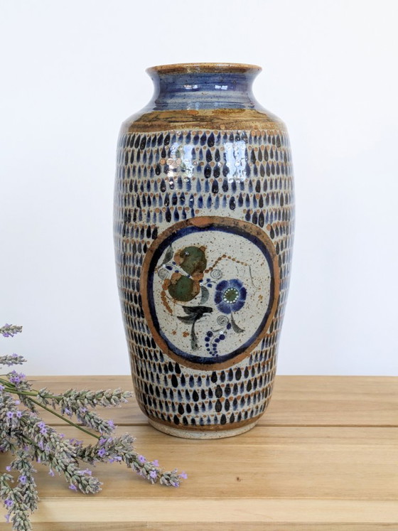 Large hand-painted 32 cm Mexican Tonalá pottery vase 1970s – Ceramic, Vintage (photo 13 of 13)