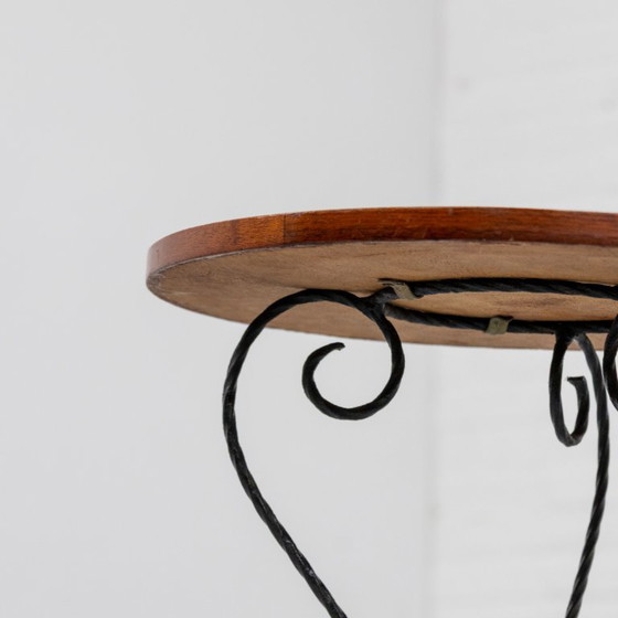 Bijzettafel Smeedijzer Frankrijk 60's – Wood (photo 5 of 8)