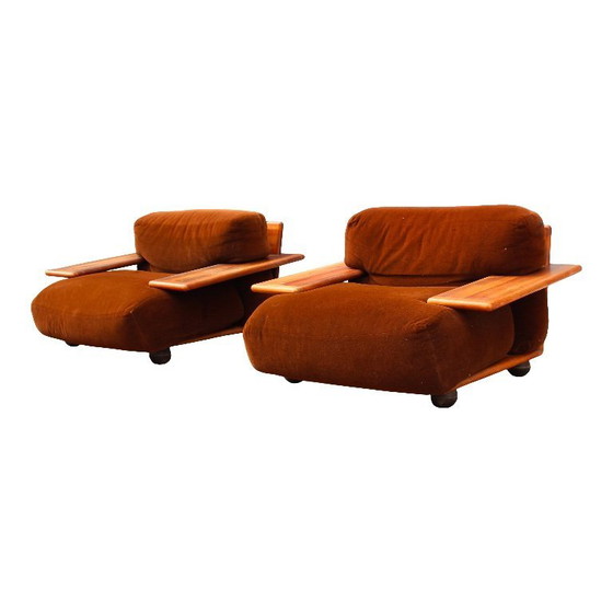 Image 1 of 2x poltrone pianura di mario bellini per cassina, italia, 1970s